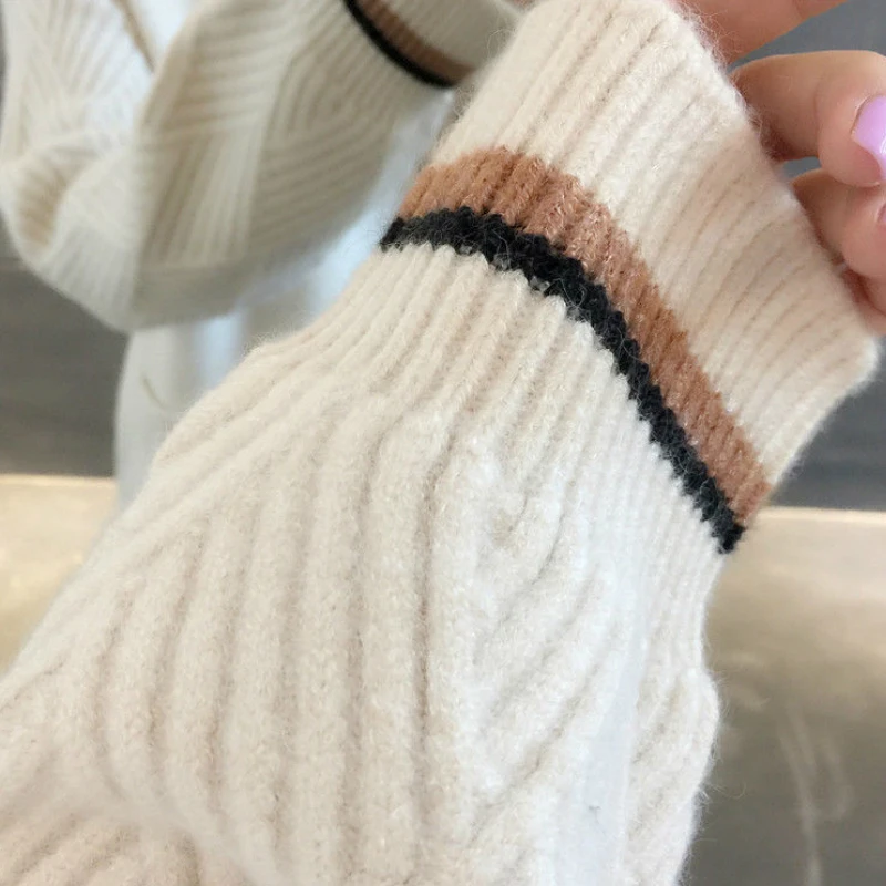 Cardigan Women Patchwork Ribbed Knitwear Soft Charm Newest Fashion Loose Daily Lovely Preppy Style Ulzzang Sweater Spring Cozy