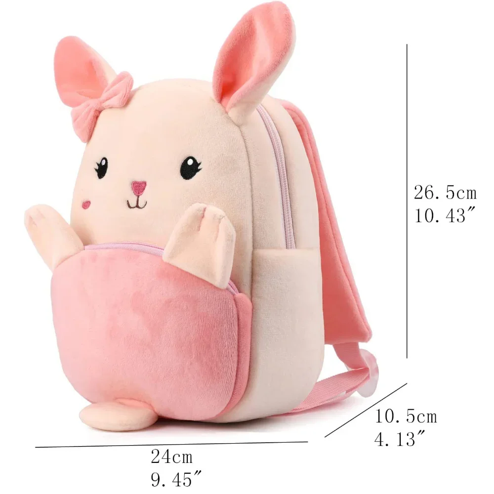 Mochila de pelúcia macia para criança, Desenhos animados animais bonitos, Mini saco pequeno para crianças, Saco personalizado para menino e menina,
