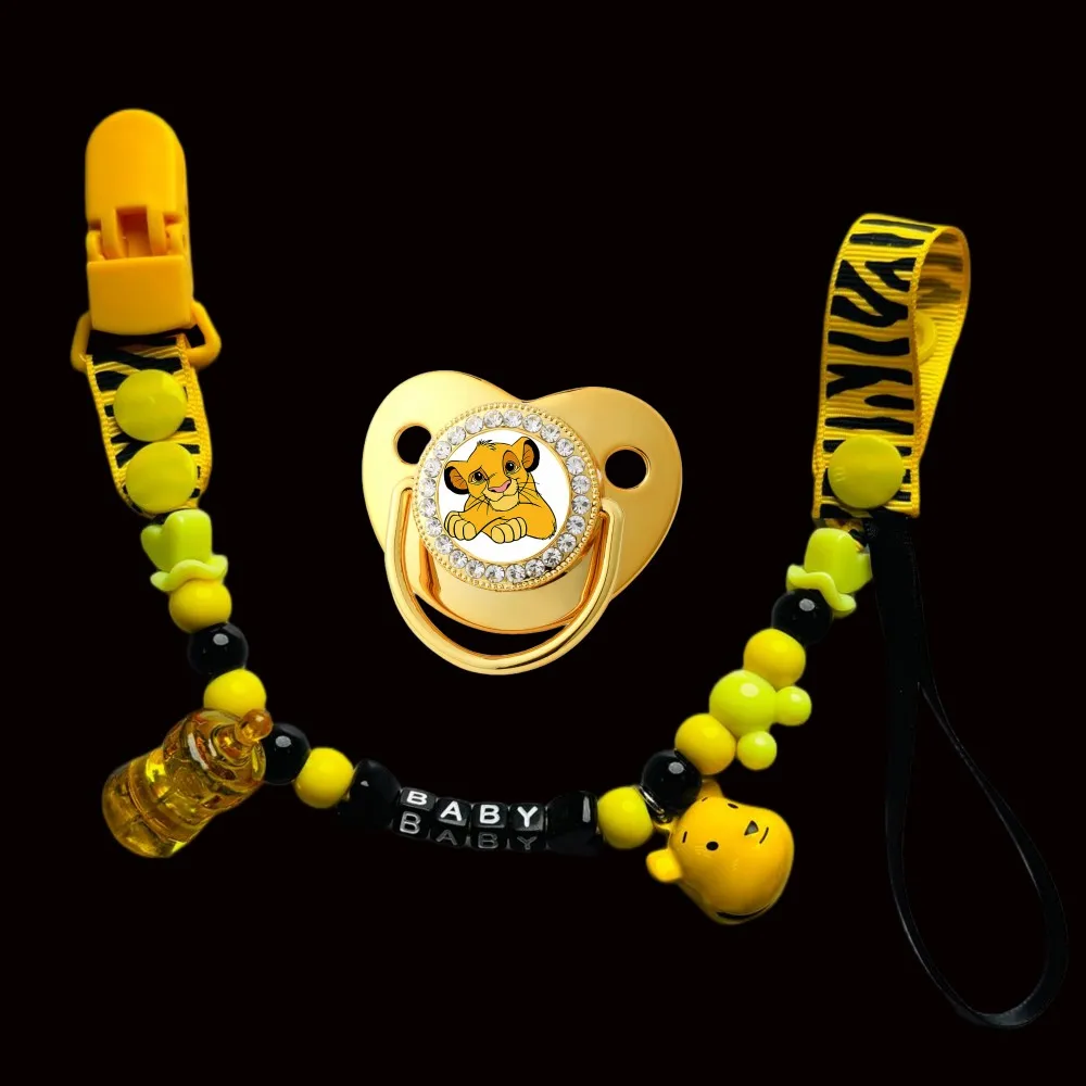 [Conjunto] chupeta de bebê e suporte de chupeta personalizado chupeta de luxo bisfenol a-livre silicone recém-nascido manequim mamilo presente do bebê