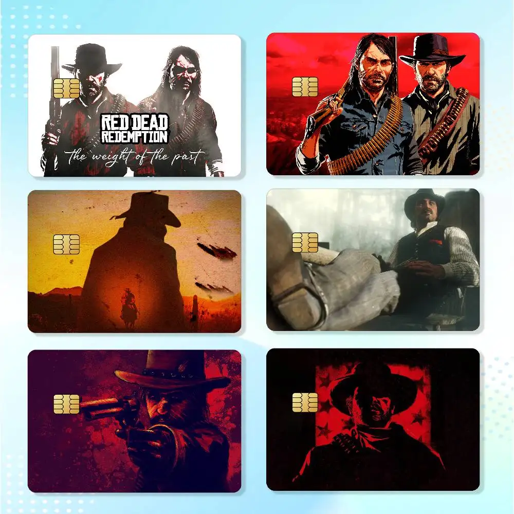 Game R-Red D-Dead R-Redemption 2 Waterproof Card Stickers For Credit Cards Debit Cards And Transit Cards 4pcs