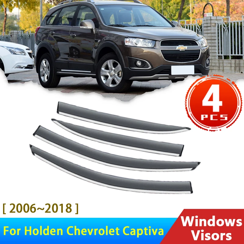 Car Window Visors for Holden Chevrolet Captiva 7 2015 2006~2018 Accessories Wind Deflectors Rain Eyebrow Guards Auto Awning 2011