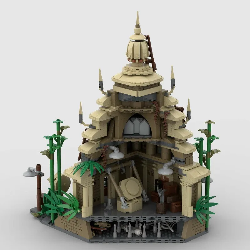 1819PCS Temple Shop Huisgebouwen Sets, Stad Appartement Winkel Architectuur Modulaire Gebouwen Blokken Model Kit, Cadeau