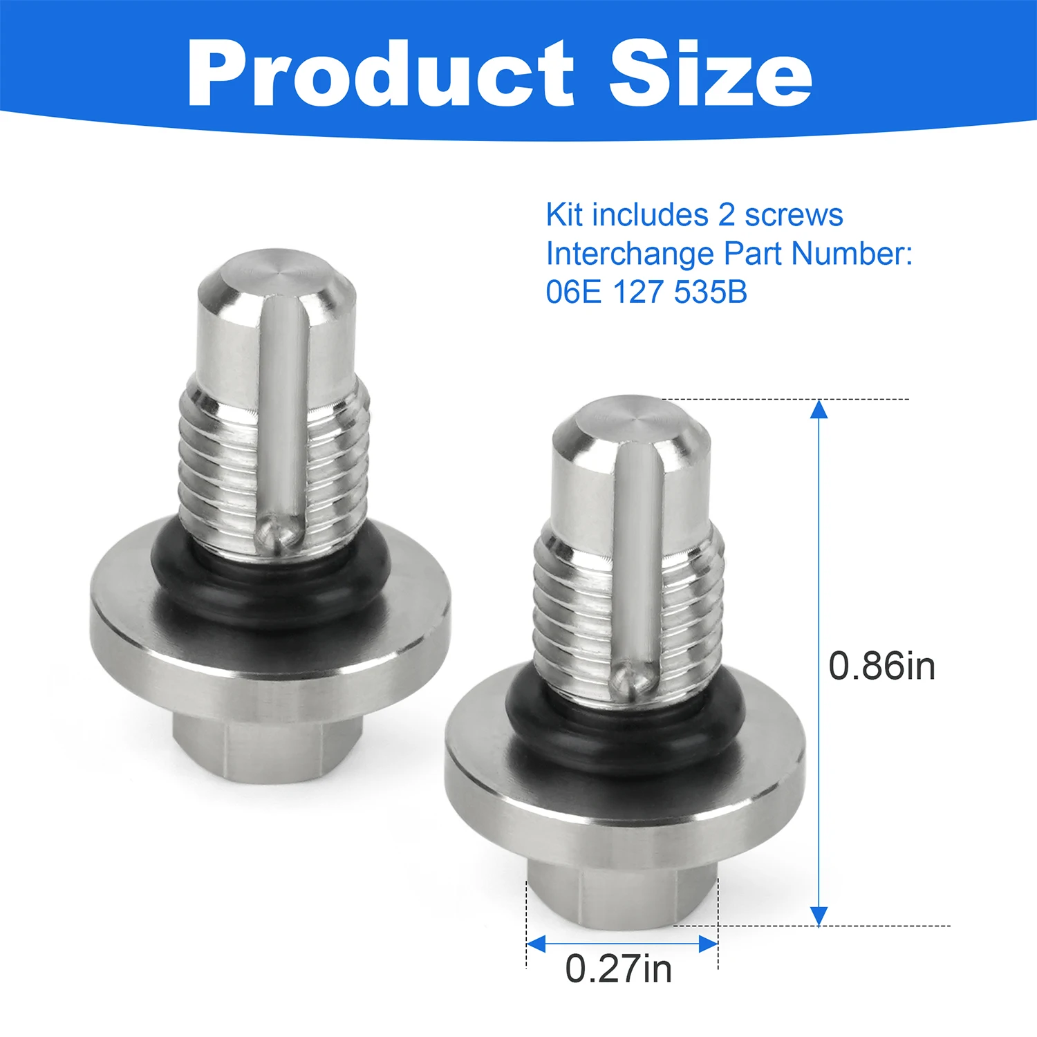 Imagen 3: Kit de tornillos de purga de compresor de acero inoxidable para Audi A6 A7 A8 Q5 S4 S5 SQ5 Touareg Hybrid 3.0T V6 - Reemplaza 06E127535B