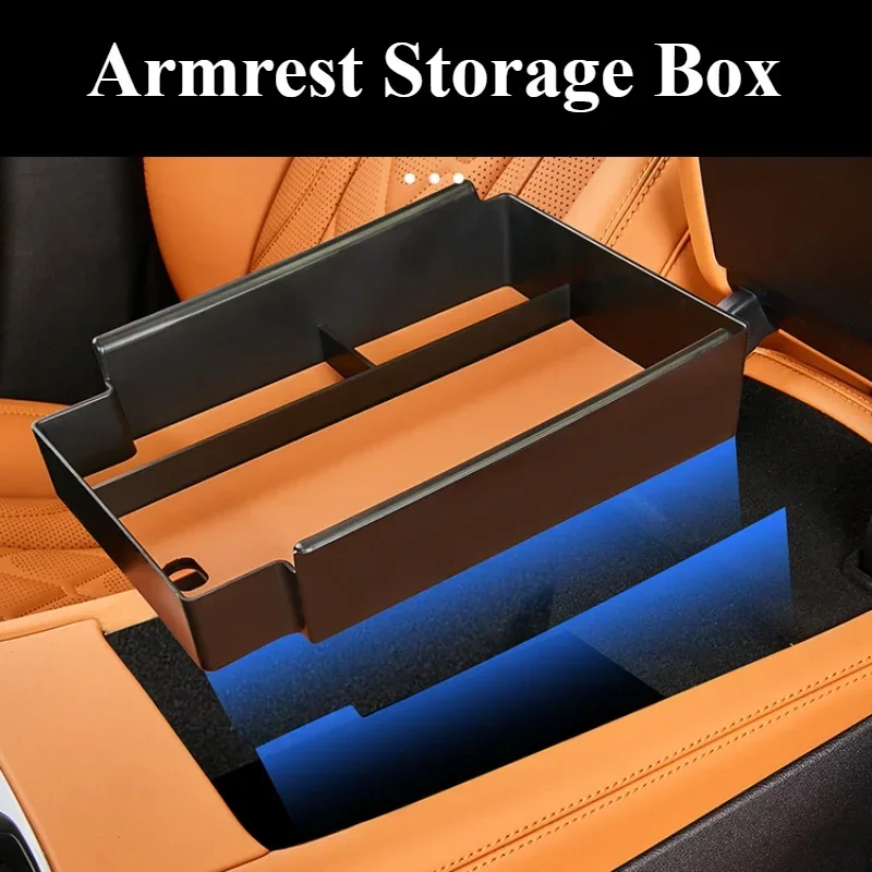 For BYD Sealion 7 2024 Central Control Armrest Storage Box Car Armrest Box Storage Organizing Box Car Modification Accessories