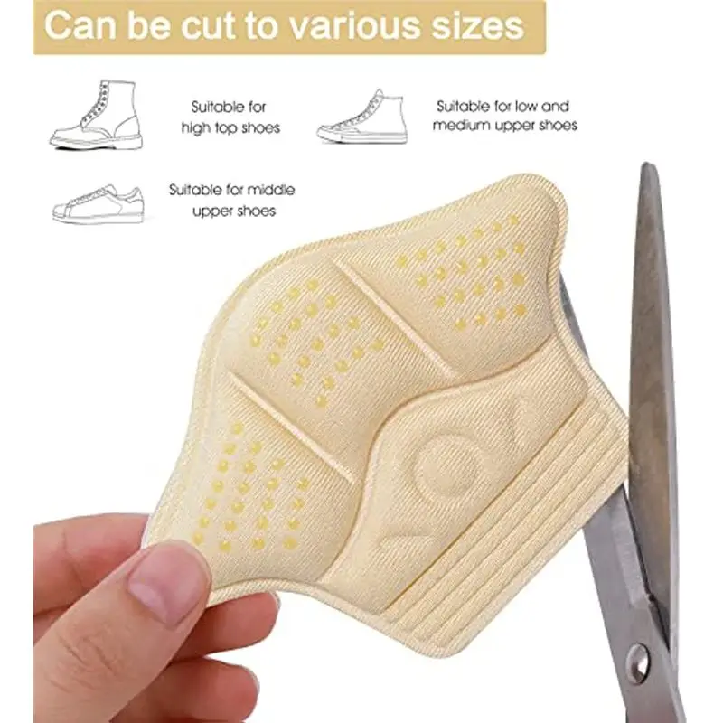 Heel Protector Heel Sticker Insoles for Sneakers Patch Adjustable Size Reducer Heel Pads Liner Grips Pad Pain Relief Inserts