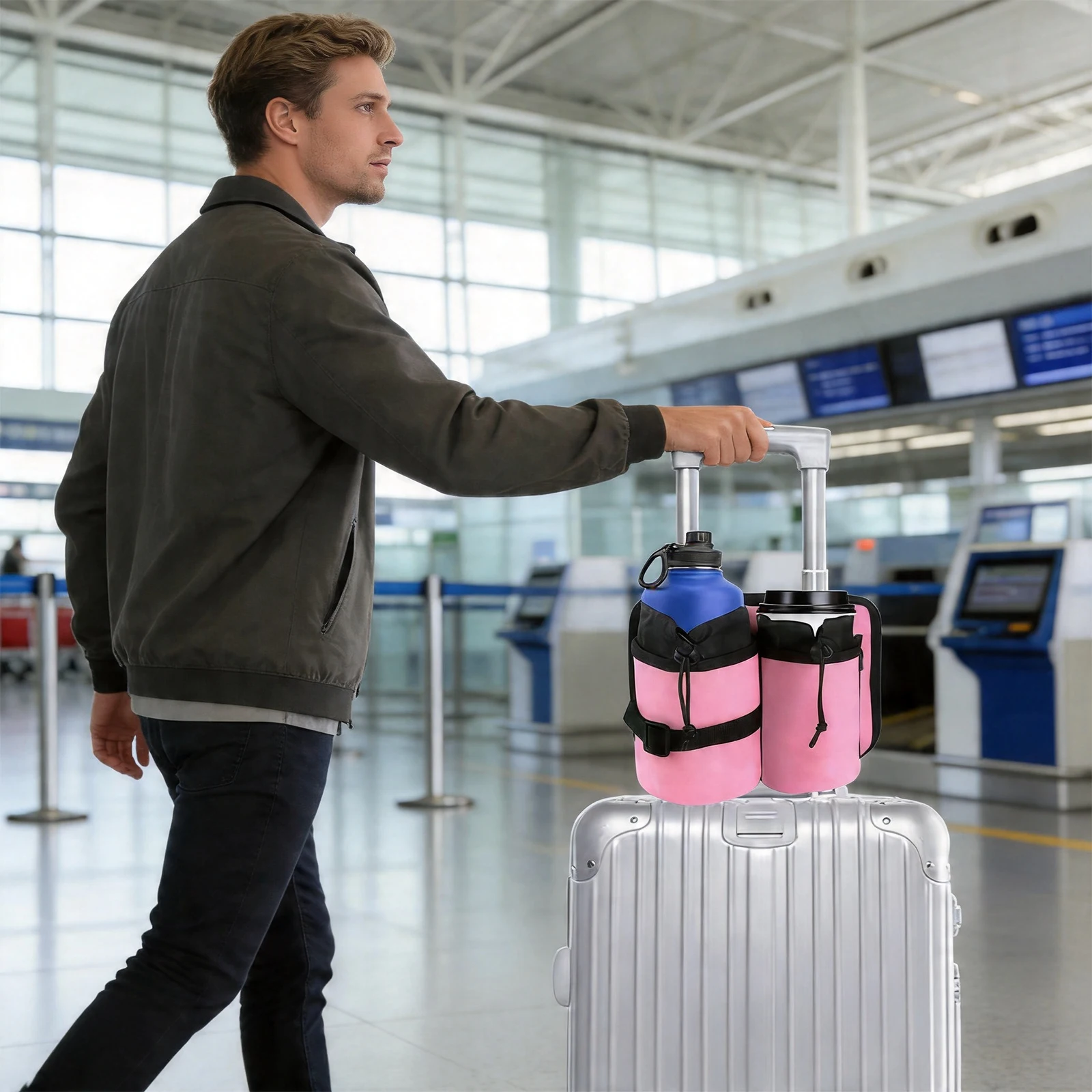 2 Compartment Luggage Cup Hold - Travel Accessories Holder recension och pris