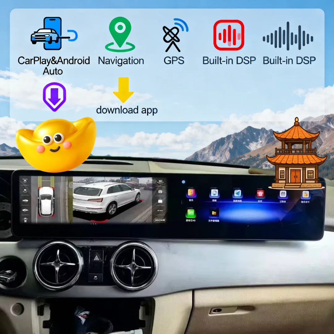 Car Accessories Radio  Android For Benz GLK X204 2008-2015 Auto GPS Navigation Multimedia Stereo Receiver Head Unit Offline Maps