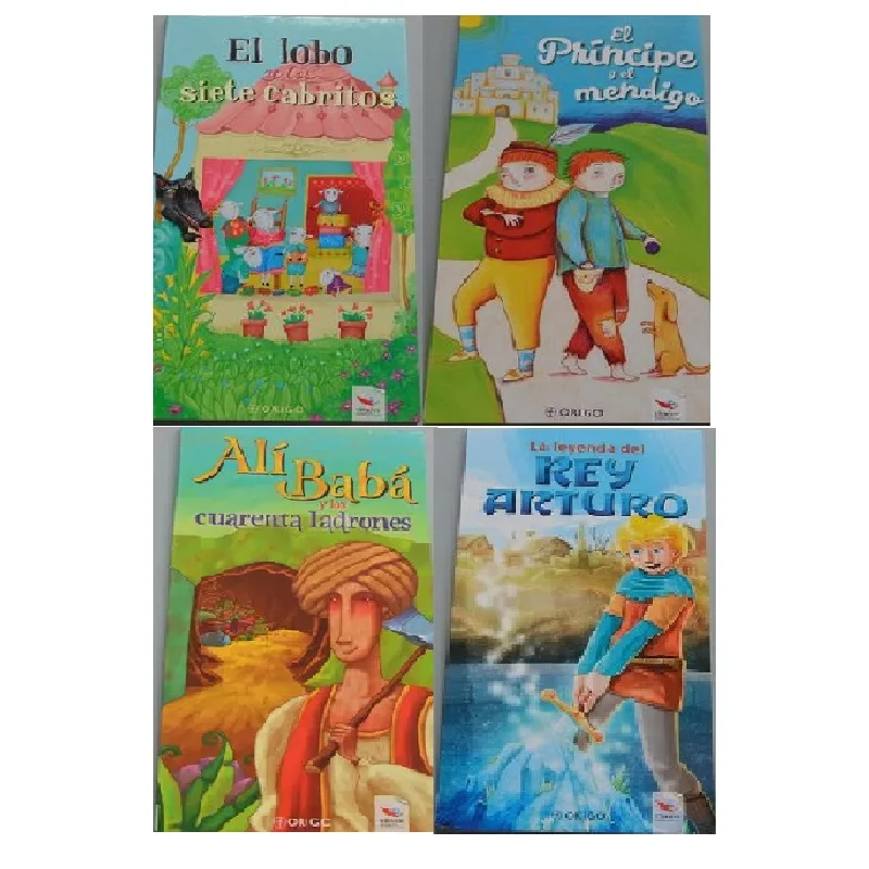 Age 0-3 Parent Child Kids Spanish Book Early Education Cute Picture Classic Fairy  Tale Bedtime Story Cardboard Libros 2 Books