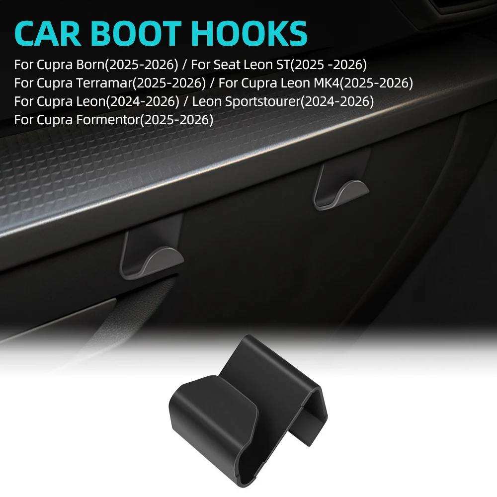 Gancho para Guantera de ABS para Cupra Formentor/Cupra Leon MK4/Cupra Born/Seat Leon ST/Cupra Terramar 2025-2026, Almacenamiento Interior