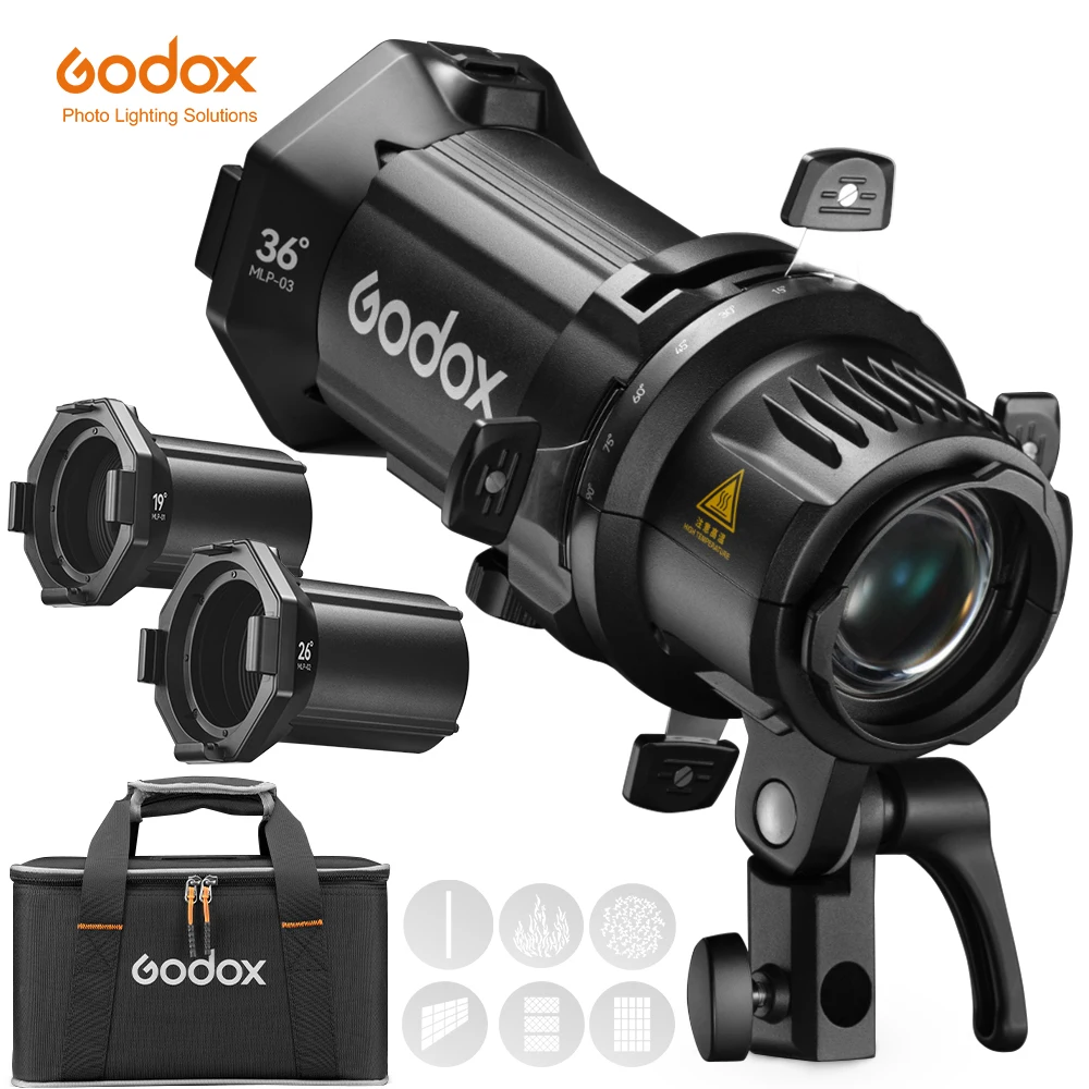 GODOX MLP Spotlight Mount Set 19° / 26° / 36° Lighting Modifiers Godox Mount Lights Accessories for ML60 BI ML30 BI