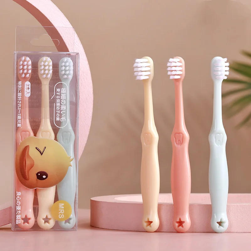 3-5 Years Old  Pineapple Duck Children\'s Toothbrush Feather Soft Filament Soft Bristle Toothbrush Cartoon Baby Toothbrush