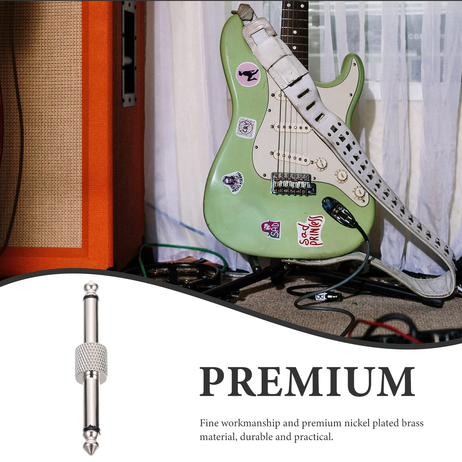 3 قطعة اكسسوارات الغيتار مزدوجة رئيس تأثير الدواسات موصل اتقان غرامة إشارة قوية سهلة الاستخدام موصل دواسة الغيتار #2