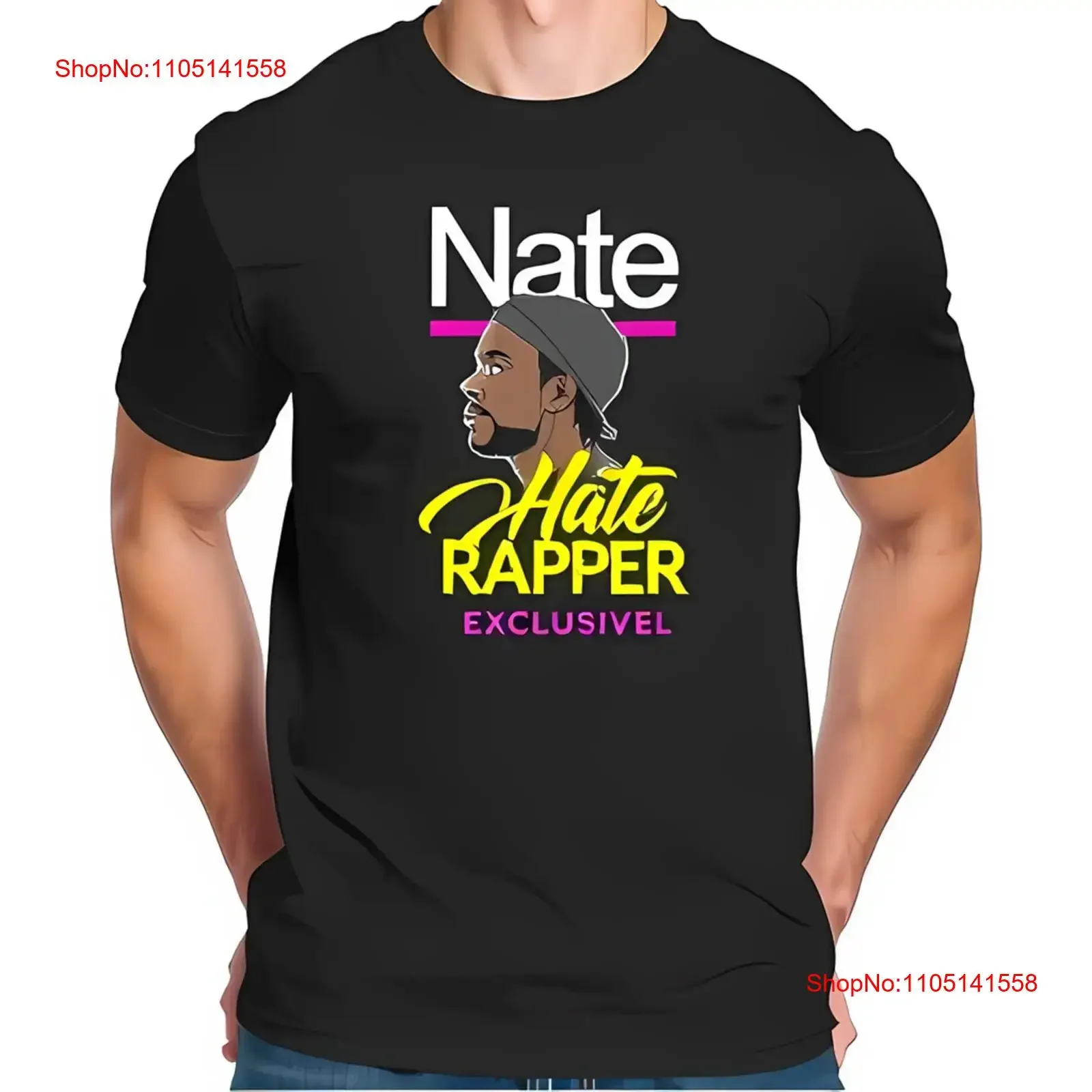 

Stylish Black Cotton T Shirt with Rapper Illustration All vintage Washed Unisex Casual Soft Top For Everyday Wear Stretched