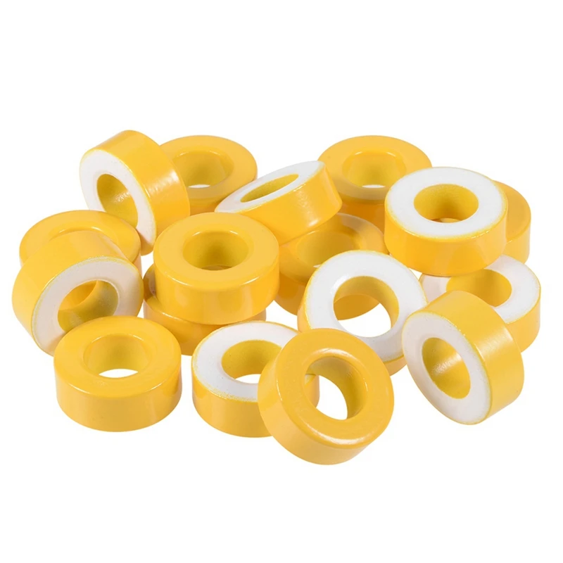 17 Pieces Of Iron Powder Core Yellow And White Ring Ferrite Core Iron Powder Ring Core
