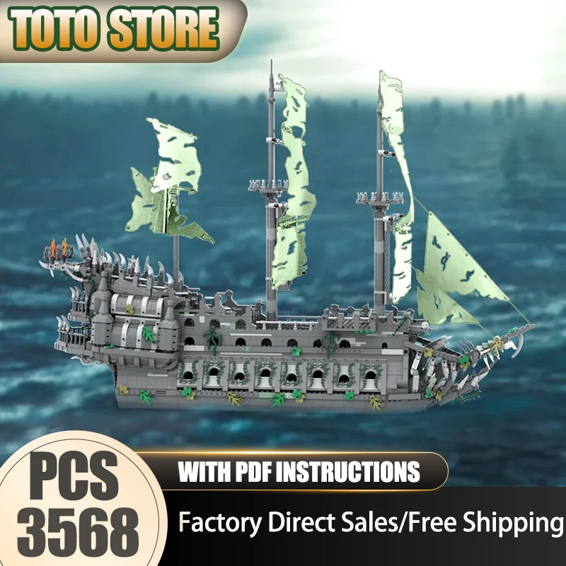 

Moc Building Bricks Modular Flying Dutchman Model Technology Modular Blocks Gifts Christmas Warship Model Toys DIY Sets Assembly