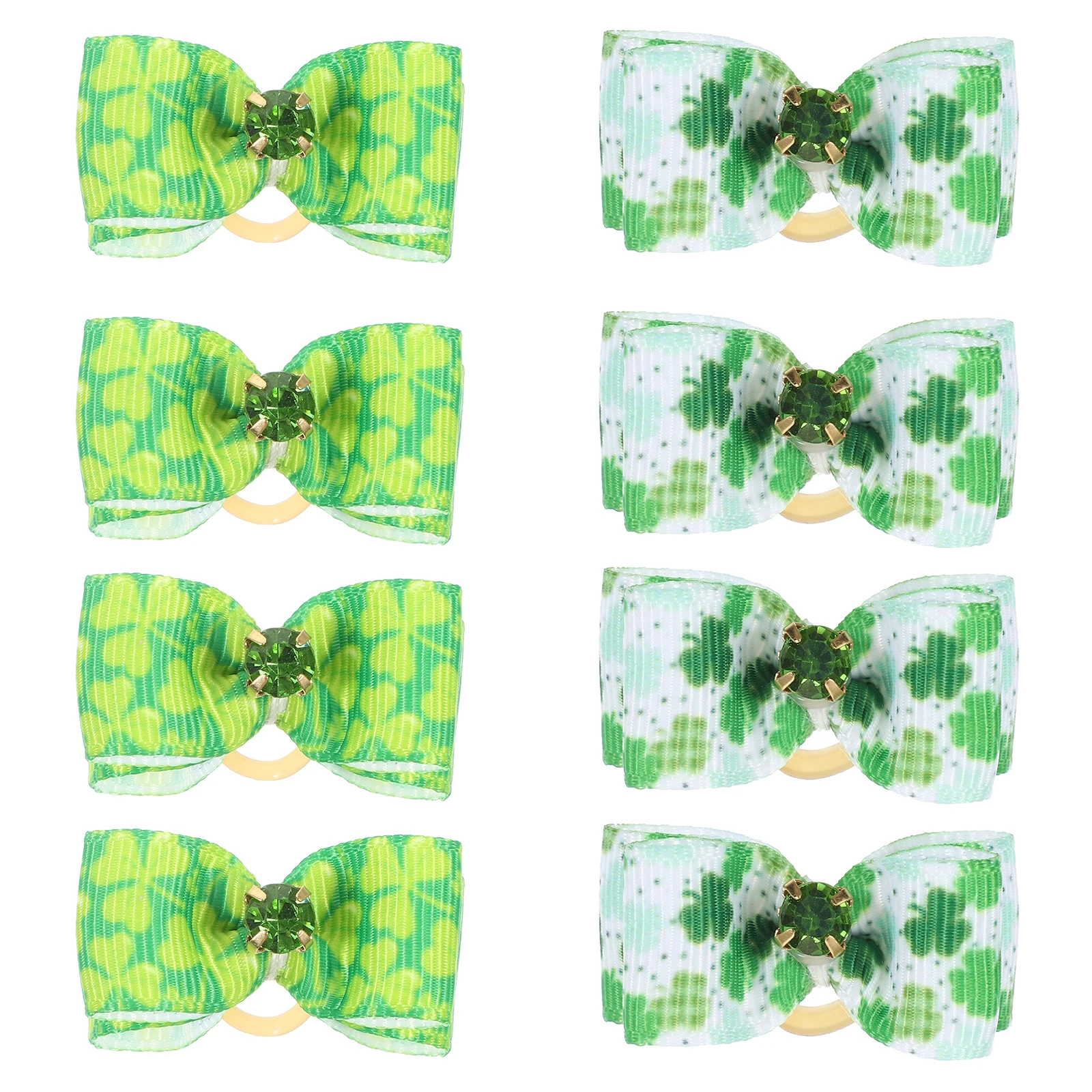 

10pcs Pet Hair Accessories Dog Hair Ties For Small Dogs St Patrick'S Day Puppy Decor Party Dog Headdress Grooming Bands