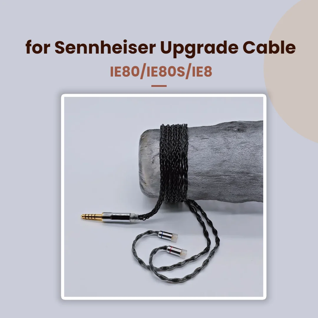 

Sennheiser IE80/IE80S/IE8 Upgrade Cable - 4.4mm Balanced MMCX with 8-Core Silver-Plated OCC Wire and Mic