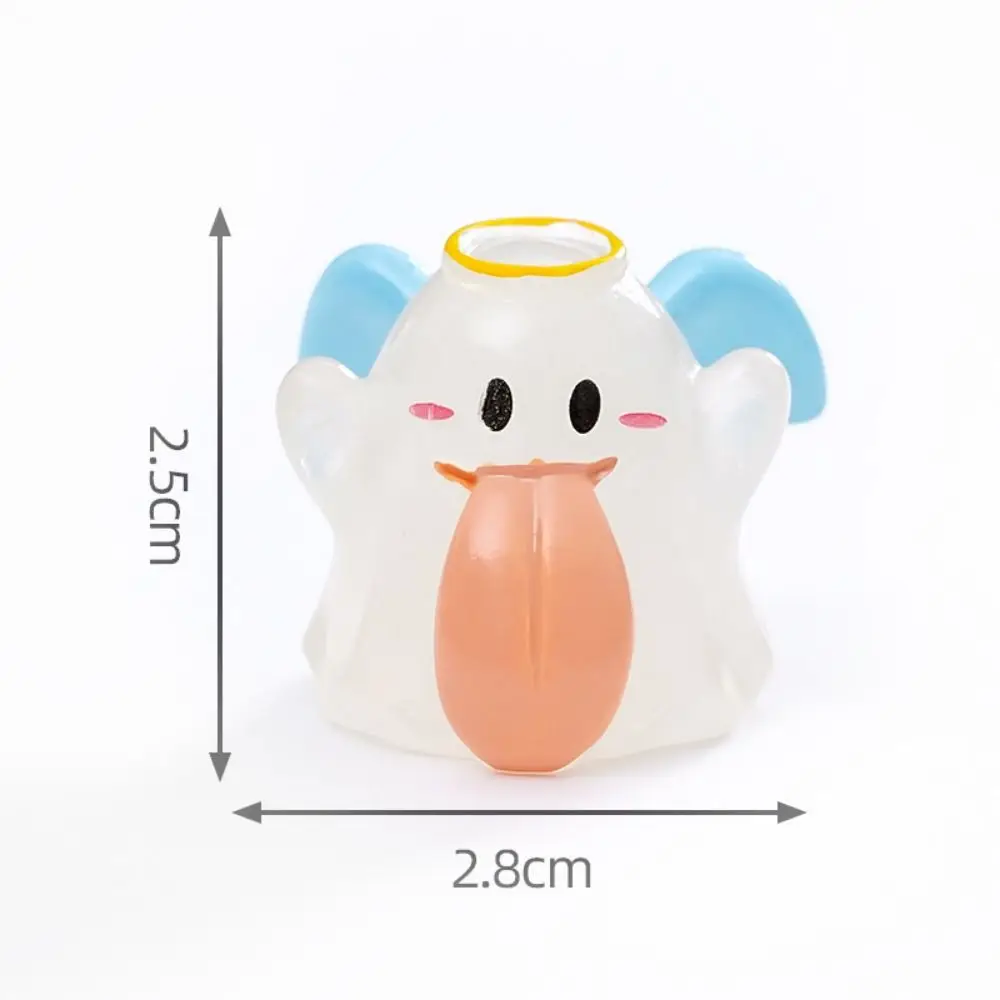 12/24PCS Mixed Color Halloween Glowing Ghost Figures Micro Landscape Mini Size Luminous Figures Ornament Glow in The Dark Resin