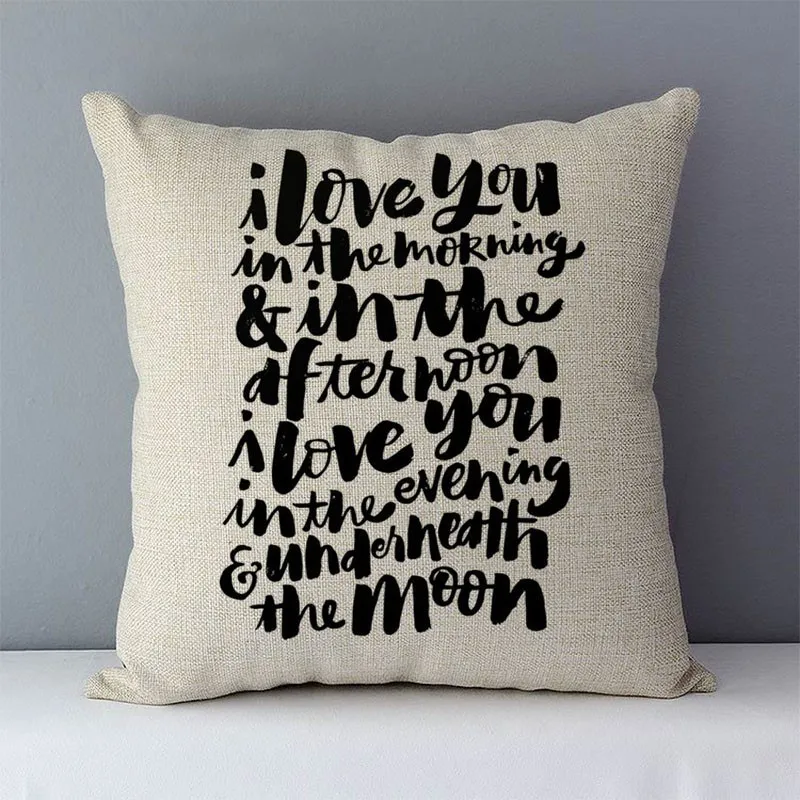 Quality home decorative cushion cover 45x45cm cozy couch pillow covers pillowcase DO what you love printed creative phrase QXD5