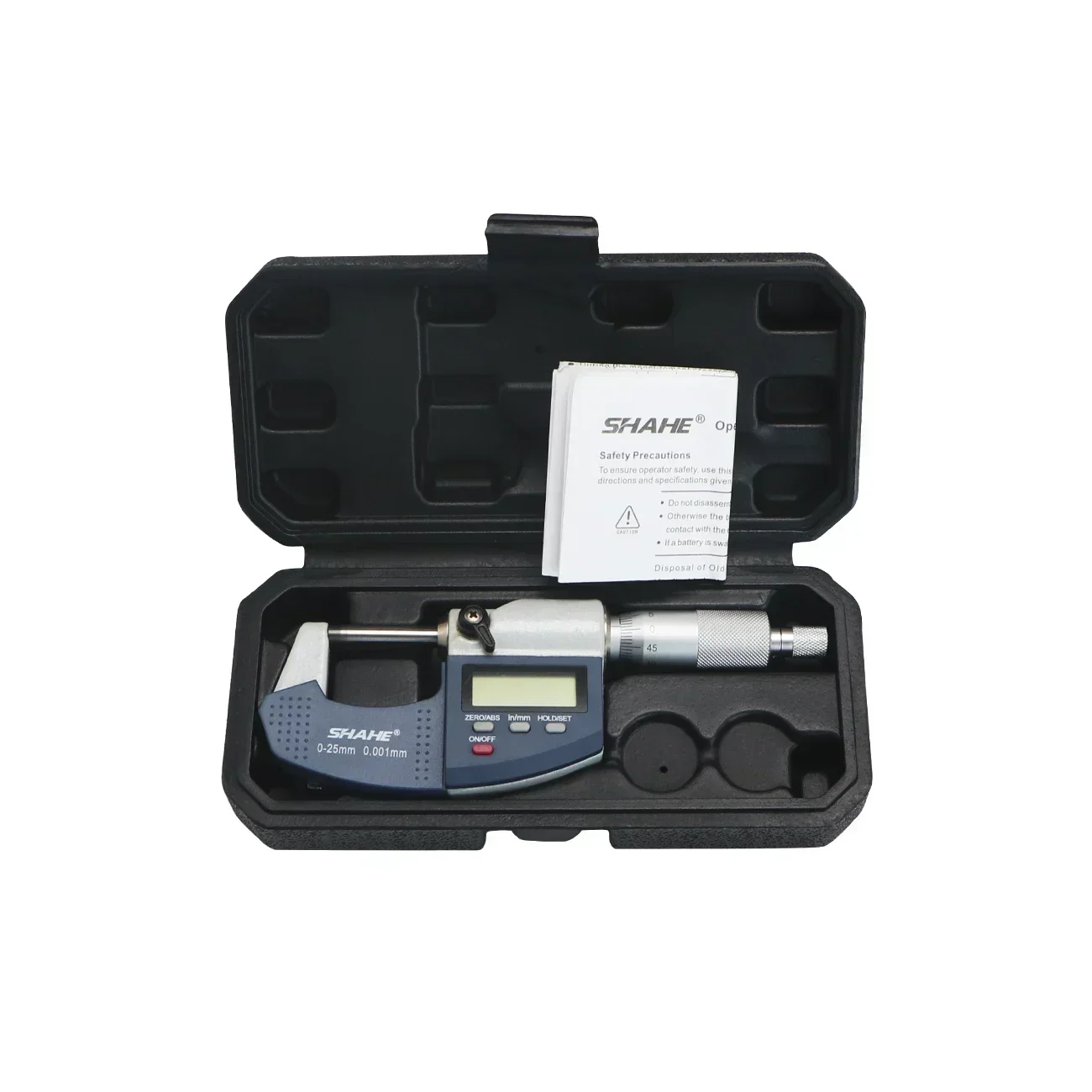 Shahe 0-25 mm Micron Digital Outside Micrometer With Extra Large LCD Screen Electronic Digital Measure Tools