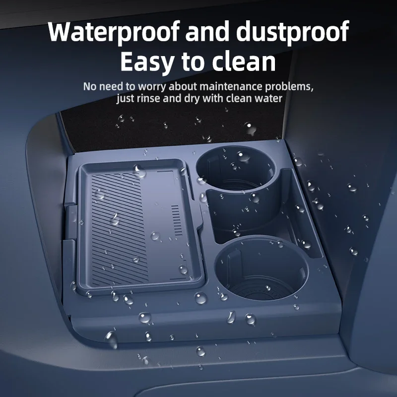 2024 For Zeekr 009 Center Console Below Storage Box Central Control Organizer Mat Car Interior Silicone