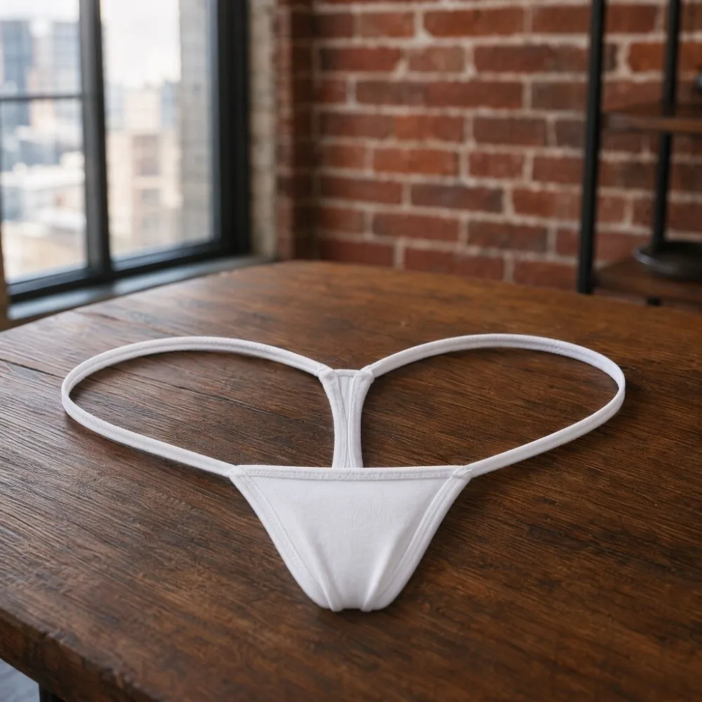 Lingerie Seamless Women Thongs Low Waist Solid Color T-back Briefs Thin Belt Summer T Panties Girl
