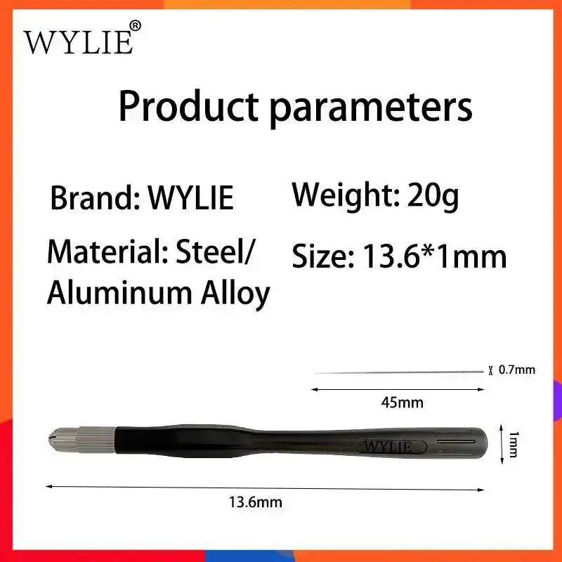 

WYLIE Non Magnetic Pry Needle Ultra Light Handle for Small Space Operation CPU Green Oil Removal iPad Logic Board Chip Unlocking