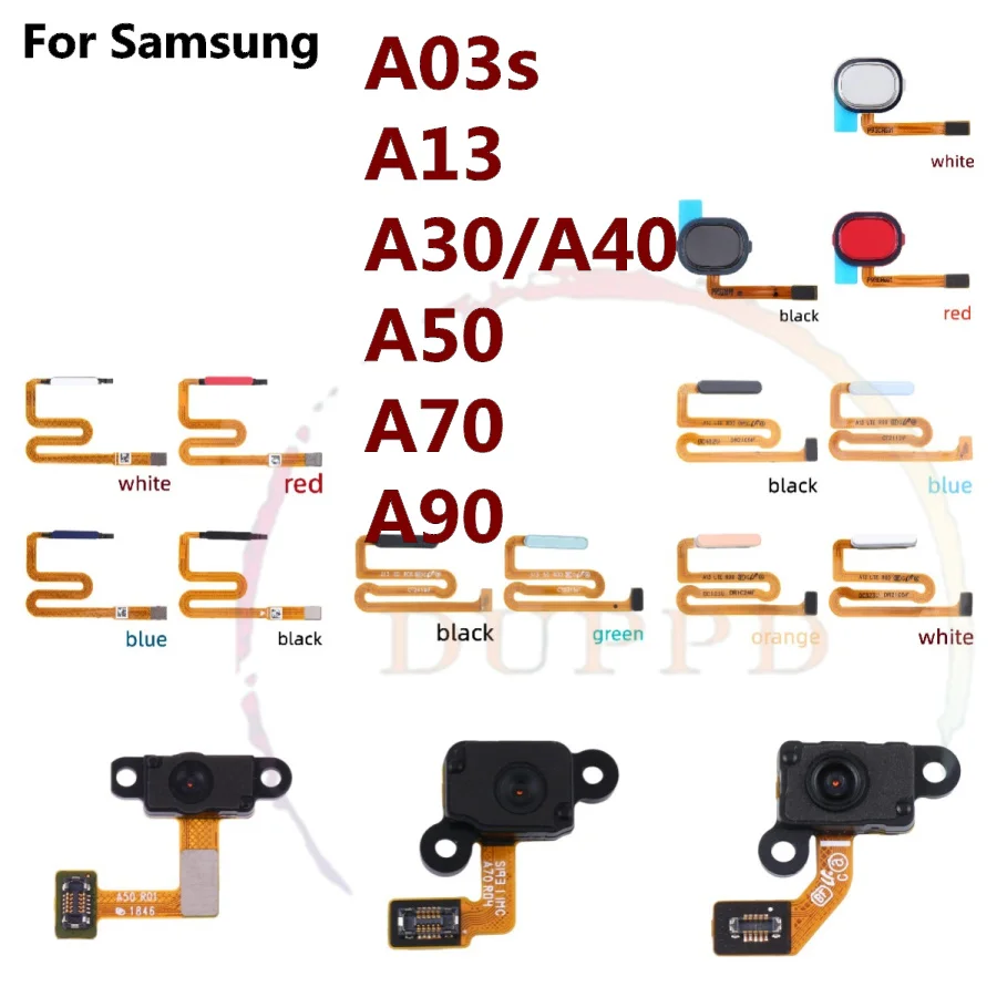 Home Button Fingerprint Touch ID Menu Return Key Recognition Sensor Flex Cable For Samsung A03s A13 A30 A40 A50 A70 A90 4G 5G