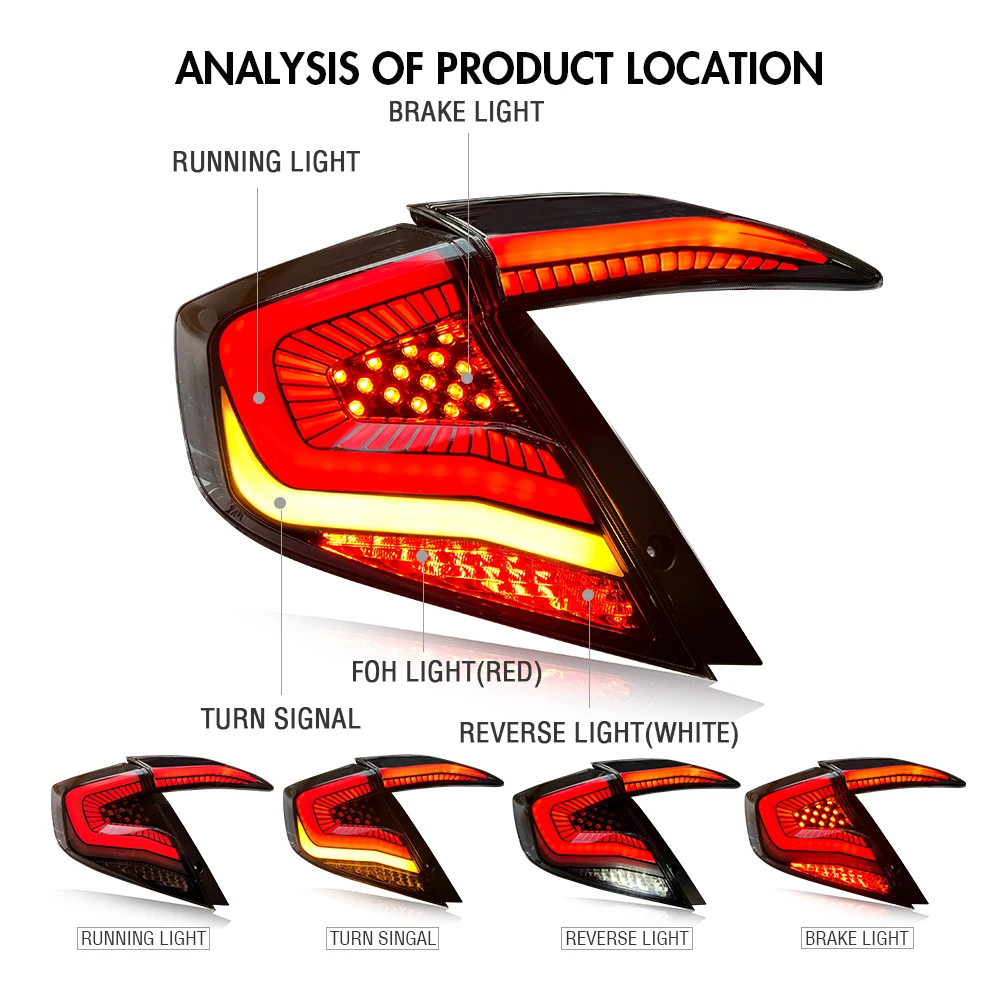 Blinker RGB LED Rückleuchte für Limousine 10. Generation 2016-2020 Archaische Rücklichter Zubehör