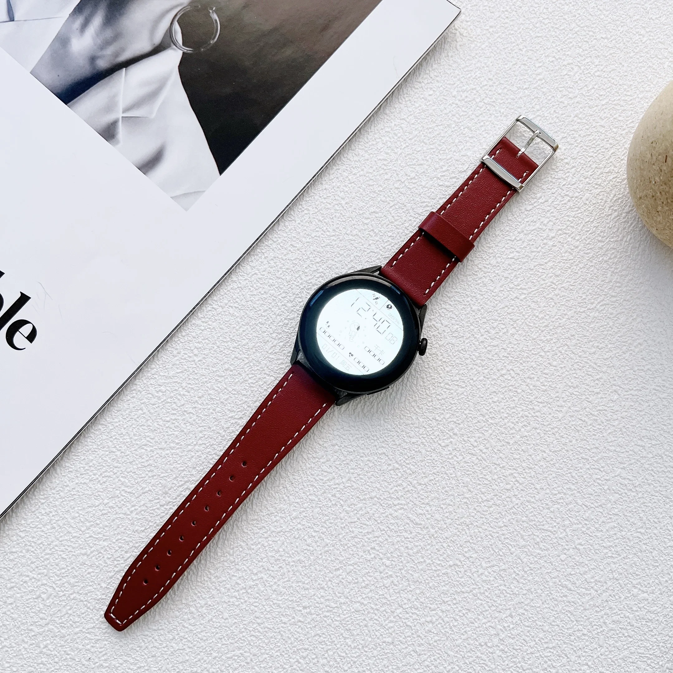 22mm Leather Strap for Samsung Galaxy Watch 3/Huawei Watch 3/4/GT4 Soft Sports Bracelet Wristband for Amazfit GTR Wristband Belt