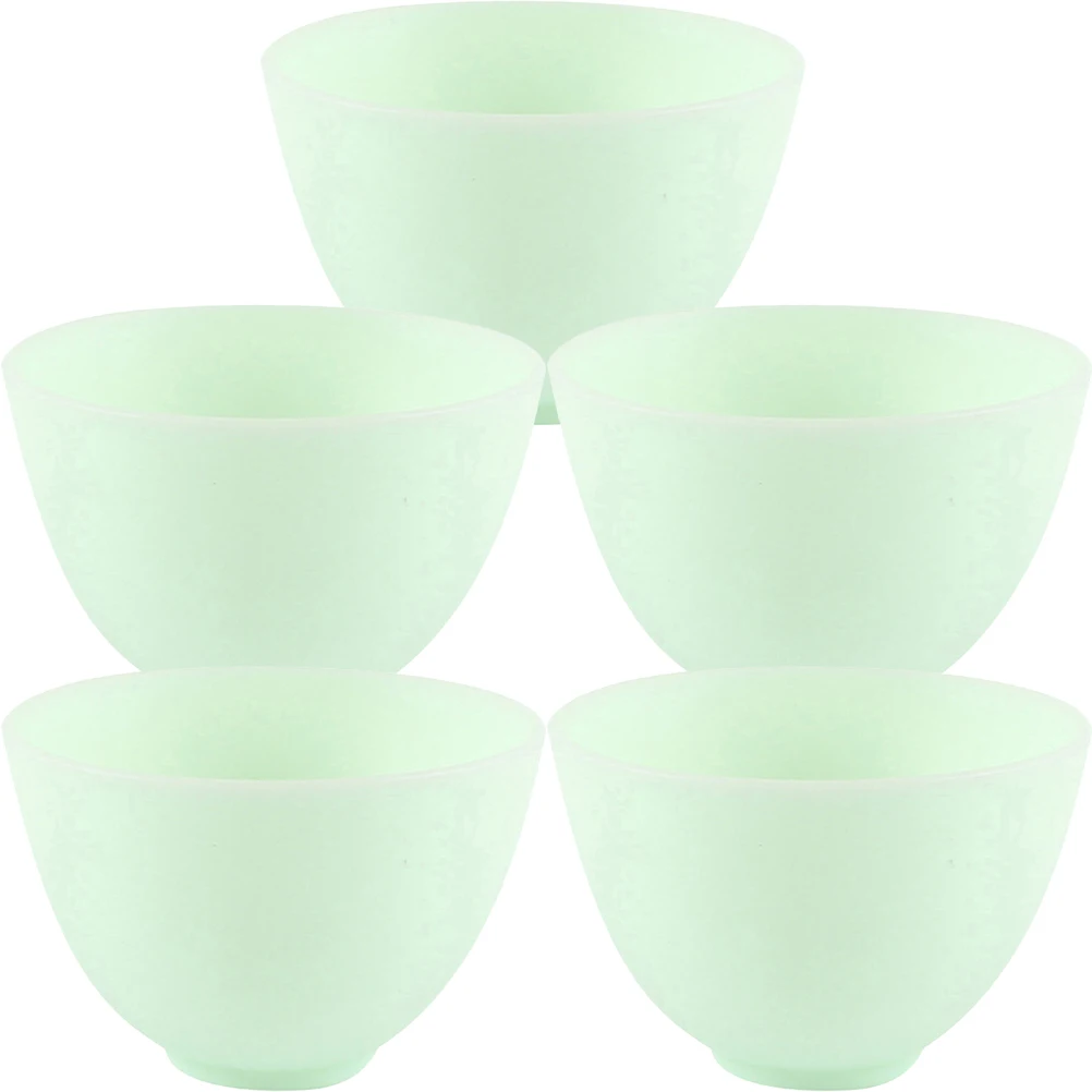 

5pcs Silicone Facial Mixing Set Diy Beauty Tool Lightweight Durable Easy Clean Portable Premium Material For Salon Bowl Facial