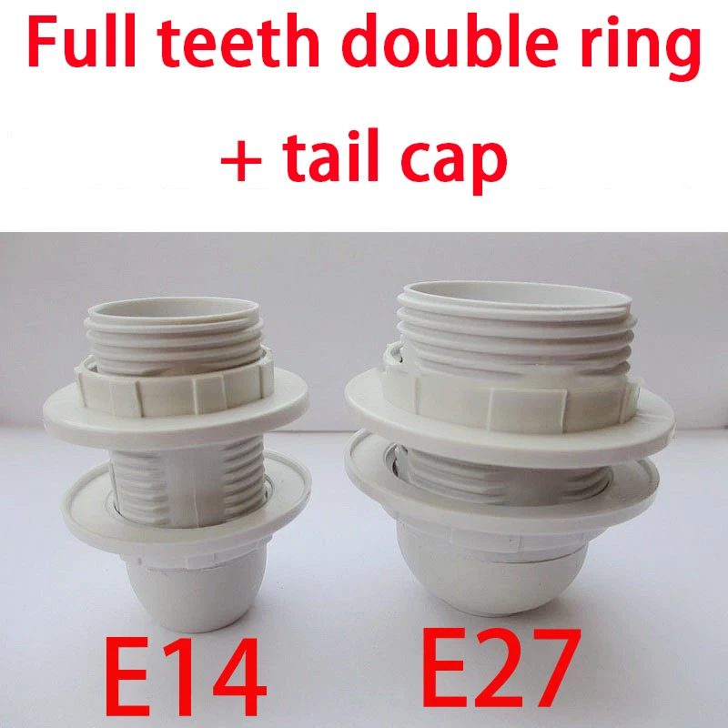 

E27 Display Stand E14 Advertising Lamp Holder Screw Base Single Ring Double Rings Full Teeth Half Tooth Light Body Tail Cap