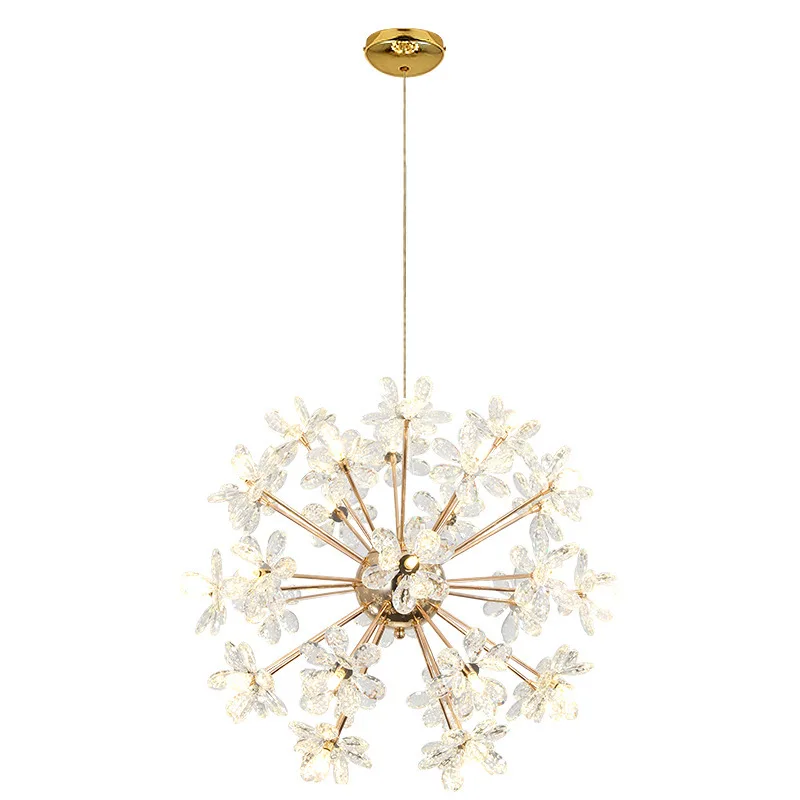 

Crystal dandelion flower chandelier Internet celebrity warm romantic design
