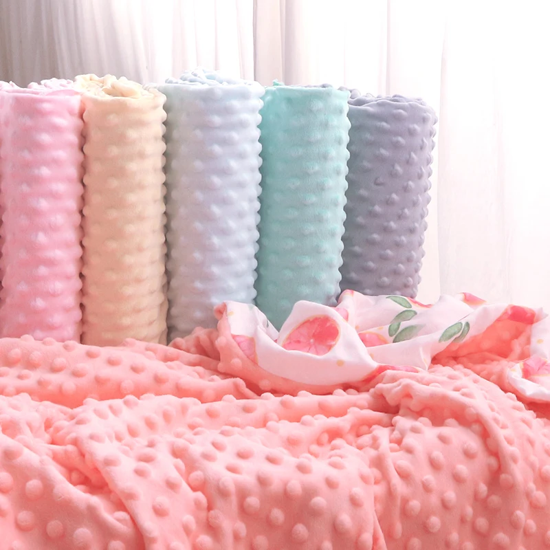 3D Massage Ball Velvet Fabric Class A Standard Baby Soft Short Velvet Bubble Comforter Quilt Blanket Bedding DIY Sewing Fabric