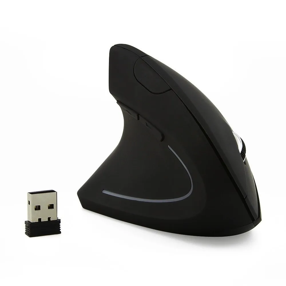 Mouse verticale 2.4G Pulsanti muti silenziosi Mouse verticale cablato Mouse portatile luminoso per computer per tablet PC portatili