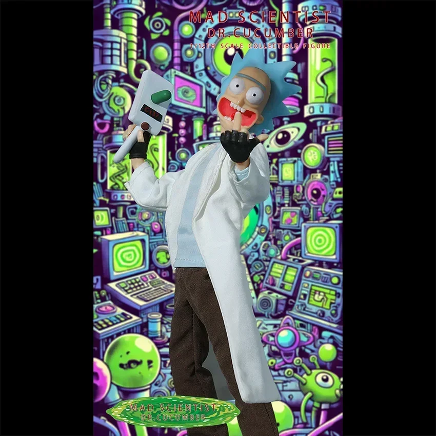 1/12 Joy Man Toys Rick and Morty Action Figure Figurine Jm006 Dr. Rick Figures Dr.Cucumber Statue Collection Decor Model Toys