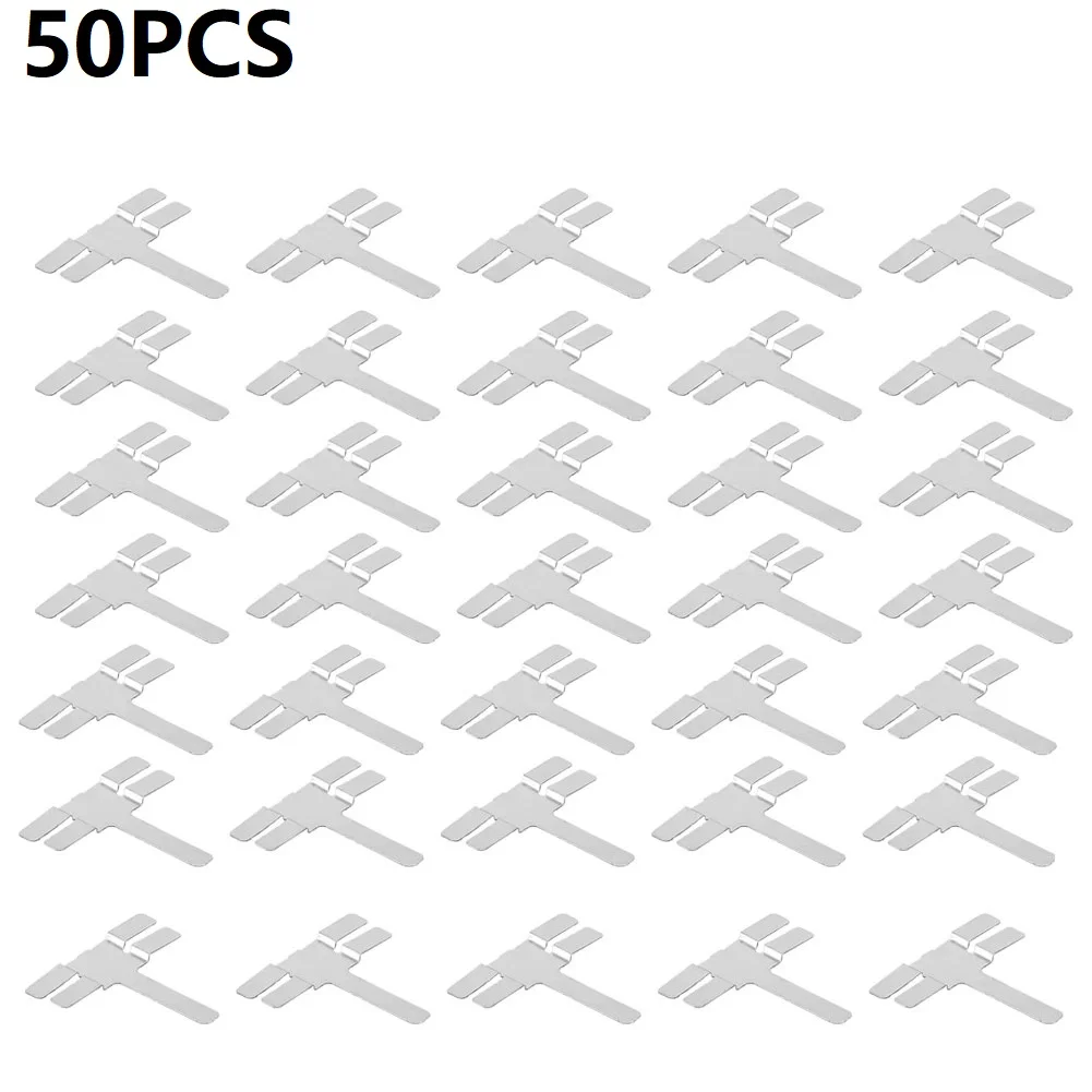 Folhas de tira de aço banhado a níquel tipo t, 50 peças para bateria de laptop de níquel-hidrógeno e lítio equipamento de soldador de ponto