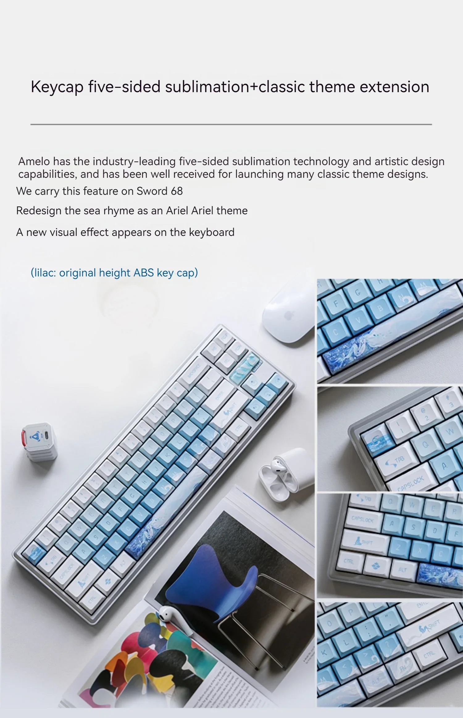 Varmilo Sword68 Mechanical Keyboard Three Mode  Wireless Bluetooth Aluminum Customized Hot Plug Gasket Rgb Pc Wireless Keyboard