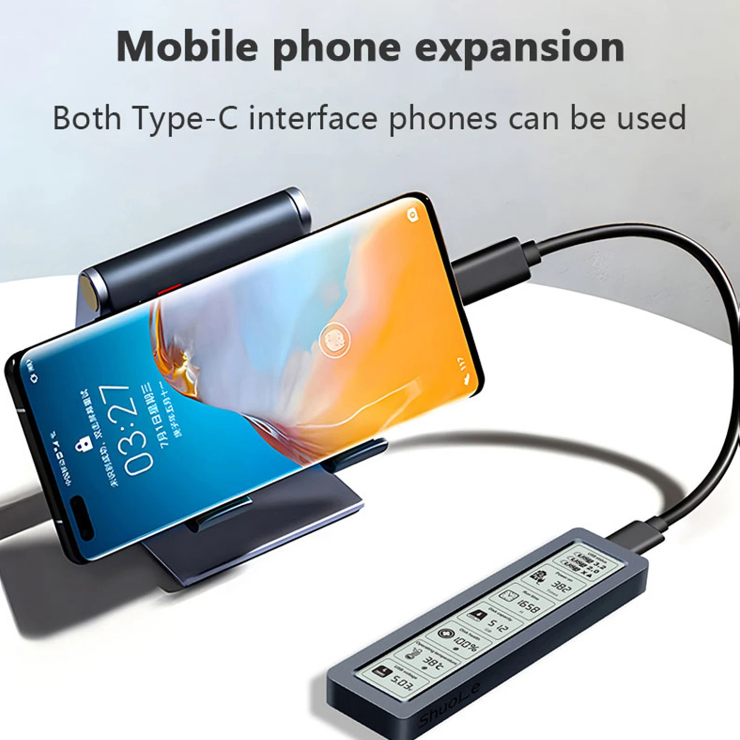 디스플레이 화면이 있는 지능형 디지털 하드 드라이브 박스 M2 외부 쉘 솔리드 스테이트 NGFF/NVMe 10Gbps 프로토콜 대형 화면