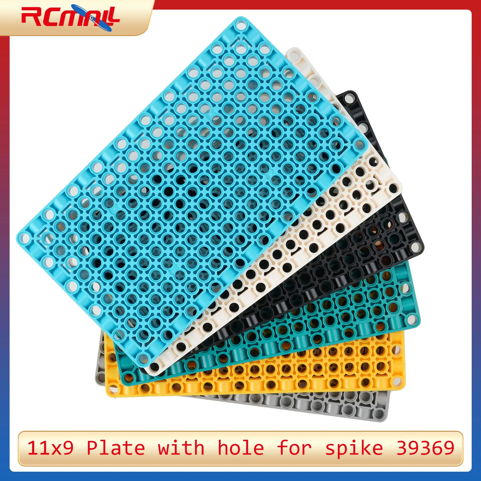 

6PCS MOC Technology Parts 11x9 Plate with Hole for Spike Ev3 39369 Education STEM Robotics Part Compatible with legoeds Toy