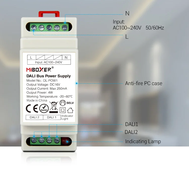 MiBoxer 5 IN 1 LED Strip Controller DALI DT8 DL-X Compatible remote control DP1S DP2S DP3S DALI Bus Power Supplly