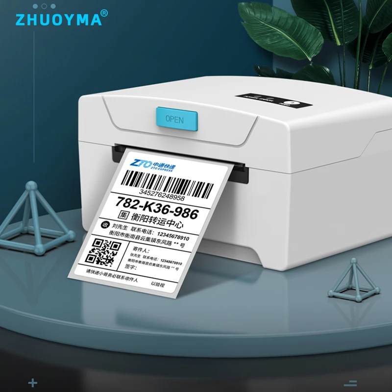 ZHUOYMA Bluetooth Thermal Label Printer Barcode printer 80mm Thermal Receipt printer Support Thermal adhesive sticker Paper 8600