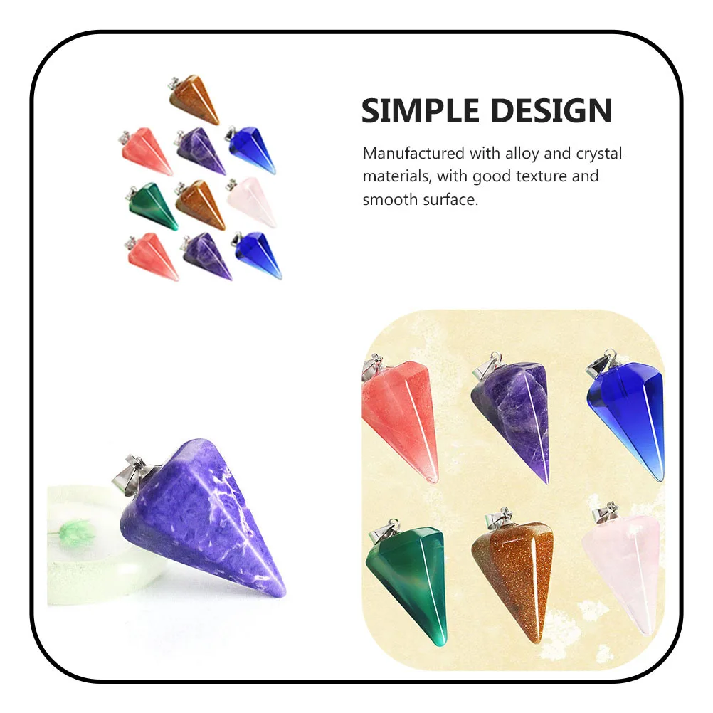 

10 шт. шестиугольная конусная форма, ювелирные изделия с кристаллами, подвески, серьги «сделай сам», ожерелье, браслет, подвески, аксессуары, ювелирные изделия, подвески