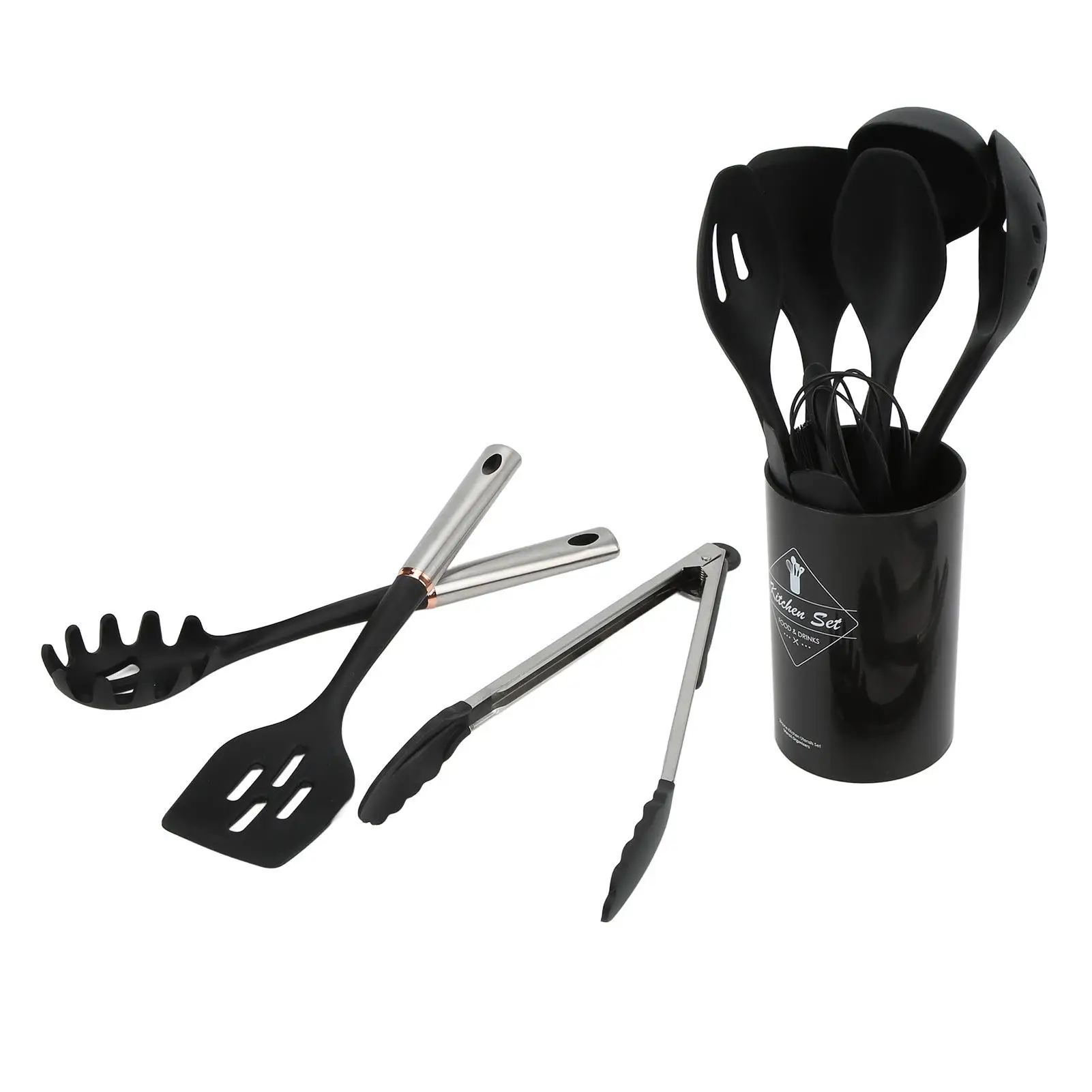 Silicone Cooking Utensils Set with Comfortable Handle - Durable Kitchen Tools for home & for restaurant Use