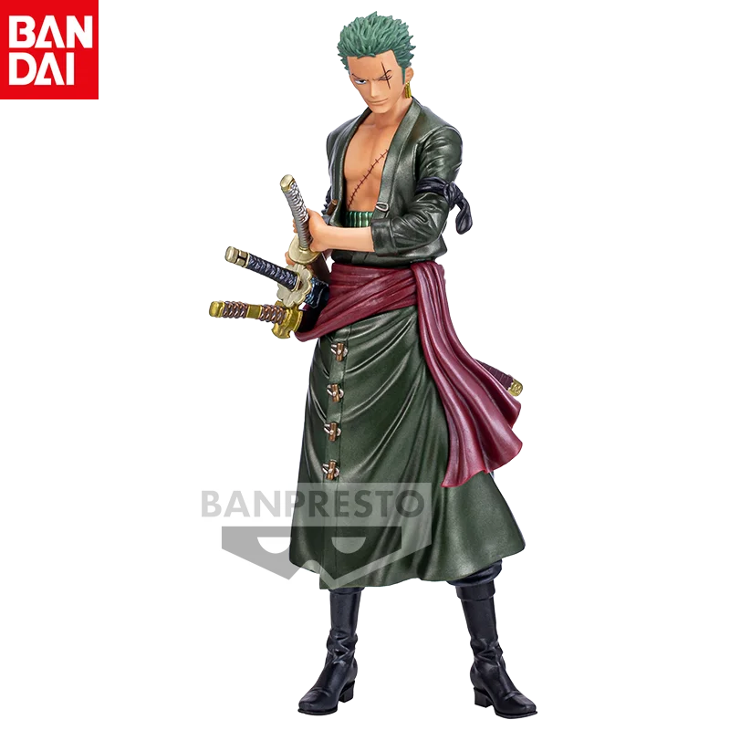 Bandai Genuine Original One Piece Grandista Zorro Metallic Color Limited Anime Movable Human Figure Model Collection HolidayGift