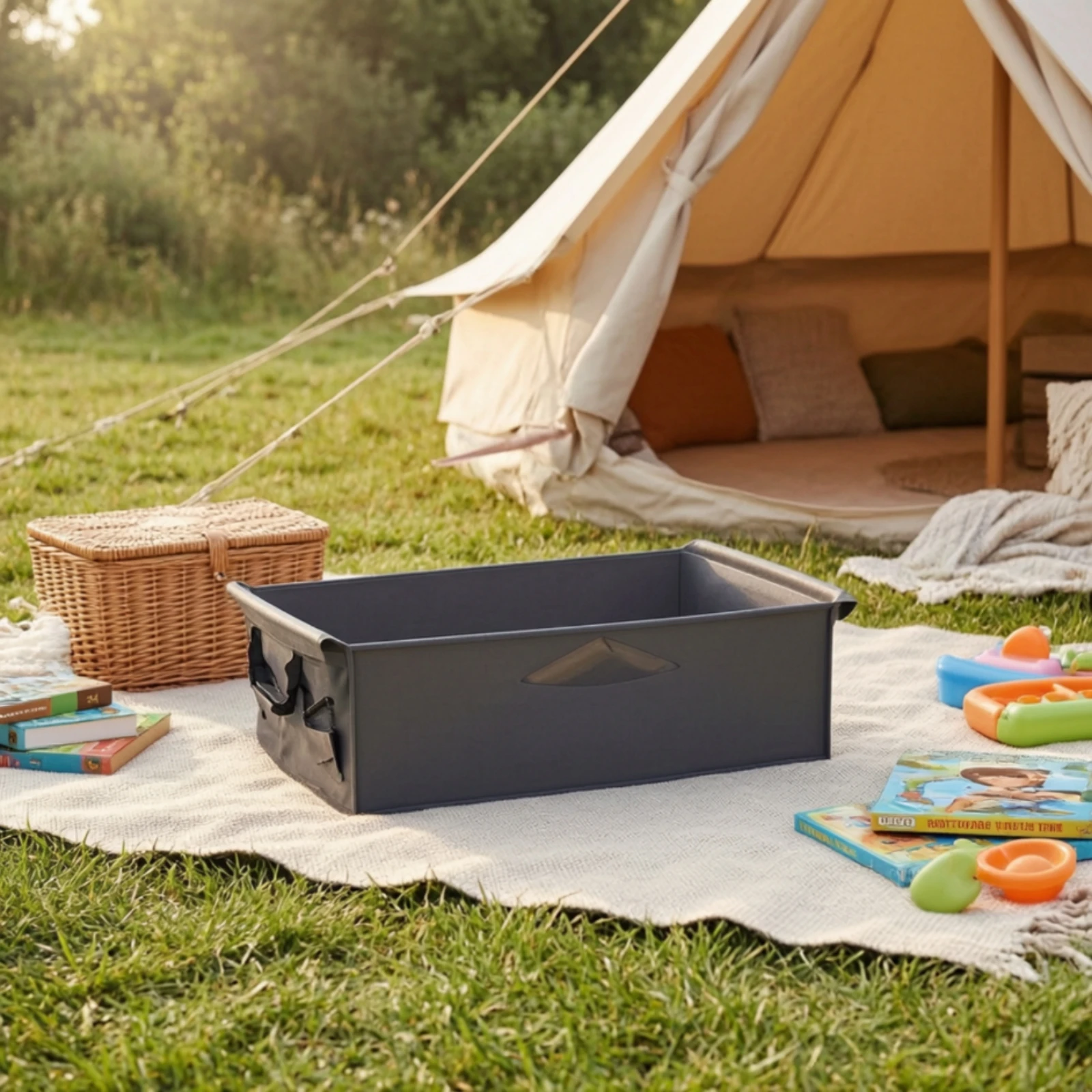 Camping Cart Liner Tear-Resistant Cart Cloth Liner Wagon Replacement Basket Double-Layer Easy to Clean for Campers
