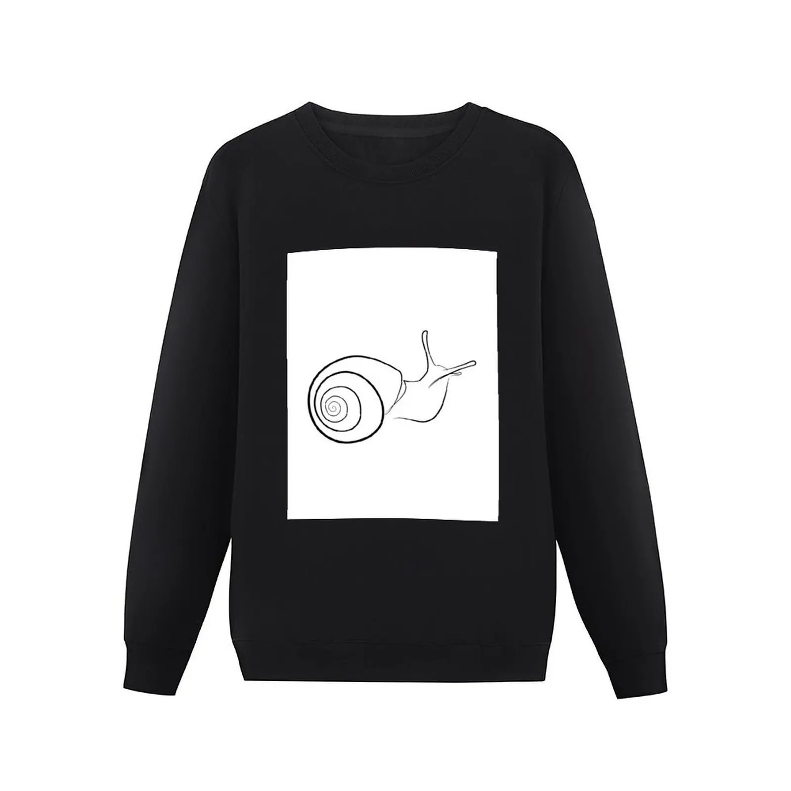 Snail minimalist one line wall art Pullover Hoodie korean clothes japanese style anime clothes sweatshirt for men