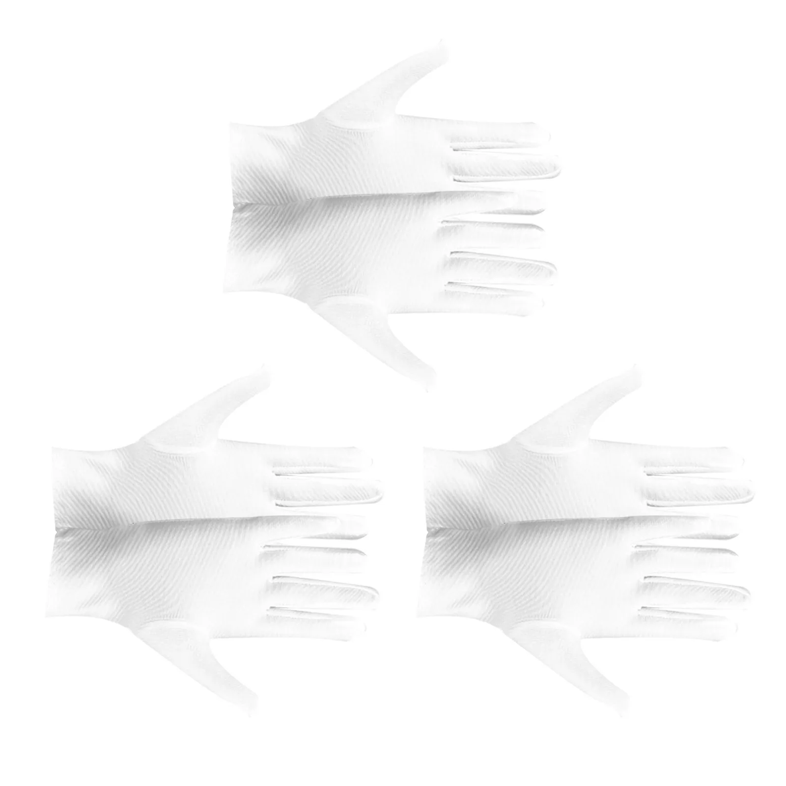 3Pairs Comfortable Lightweight Spandex Jewelry Gloves Elastic All Day Wear for Archival Art Handling Serving