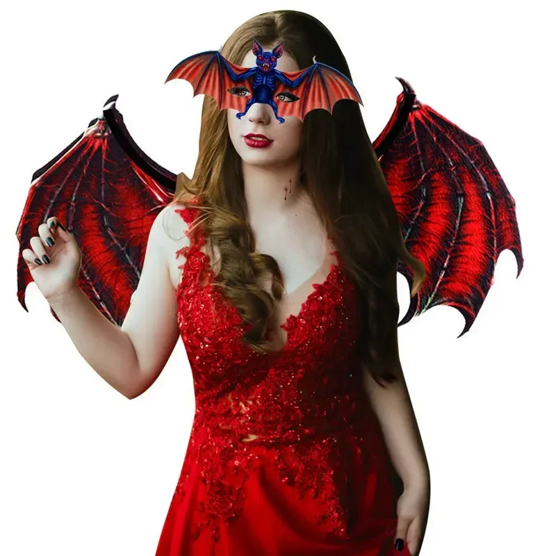 New Year Carnival ball Christmas Party Props Adult Children Bat Vampire Mask Wing Suit Stage Dressing Droshipping