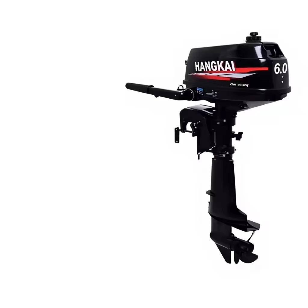 6HP Manual Start 2 Stroke Outboard Motor Single Cylinder Lightweight Propulsion Engine For Inflatable Fishing Dinghy